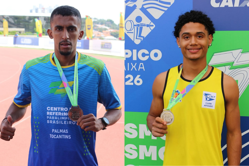 Paratletas Fábio (E) e Diego foram medalhistas na competição em São Paulo (Foto: João Gustavo Veras/Divulgação)